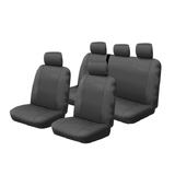 Front - Outback Canvas Seat Covers Suits Volkswagen Amarok 2H Dual Cab-Tsi300/Tdi340/Tdi400/Tdi420 2/2011-On Charcoal