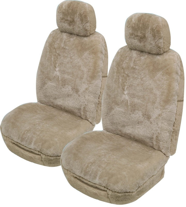 Drover 16mm Sheepskin Universal Size 30 Seat Covers 3 Year Warranty Deploy Safe One Pair