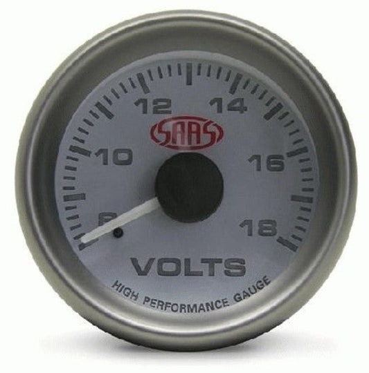 Saas 52mm 2 Inch Car Volt Meter White Gauge Multi Colour SG-VLT52W