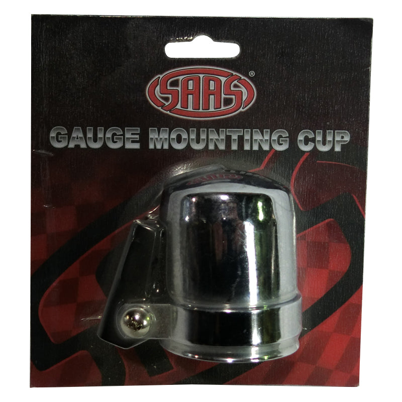 Saas 52mm 2 1/16 Inch Car Gauge Cup Holder Pod Chrome Dash Mount SGC52CH