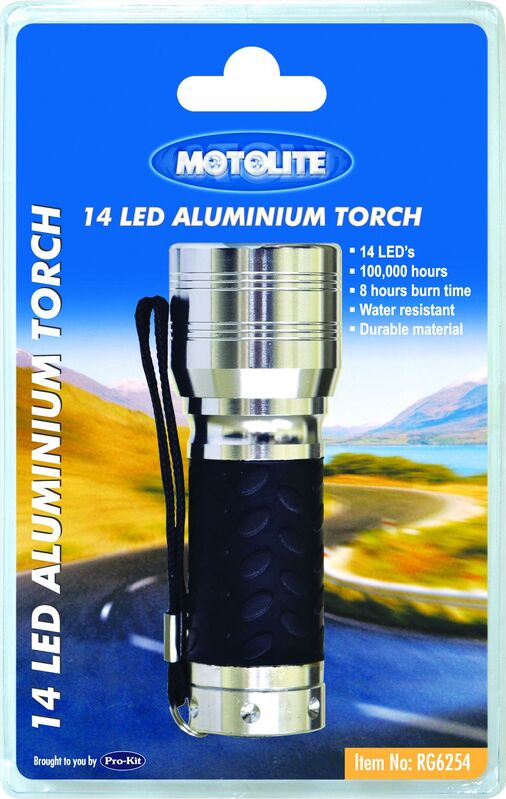 Torch 14 Led 120mm Black/Aluminium RG6254