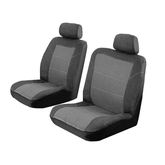 Custom Made Velour Seat Covers Ml MN Suits Mitsubishi Triton Single Cab 9/2006-12/2014 Charcoal