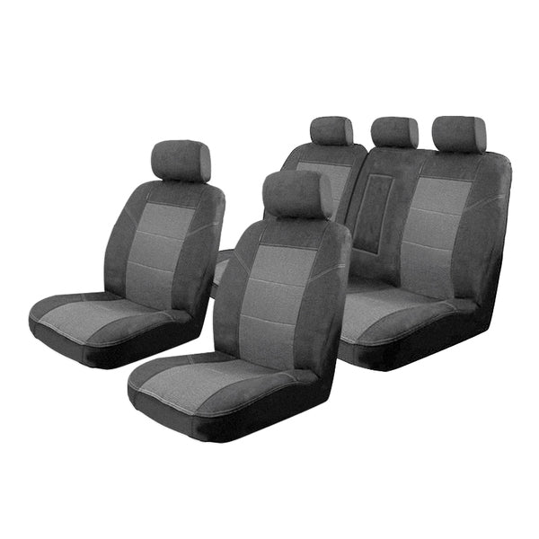 Esteem Velour Seat Covers Suits Mazda 3 BK Sedan/Hatch 01/2004-03/2009 Airbag Deploy Safe Charcoal