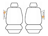 Canvas Custom Car Seat Covers Suits Nissan Navara Dual Cab D40 RX ST 12/2009-1/2012 Front & Rear