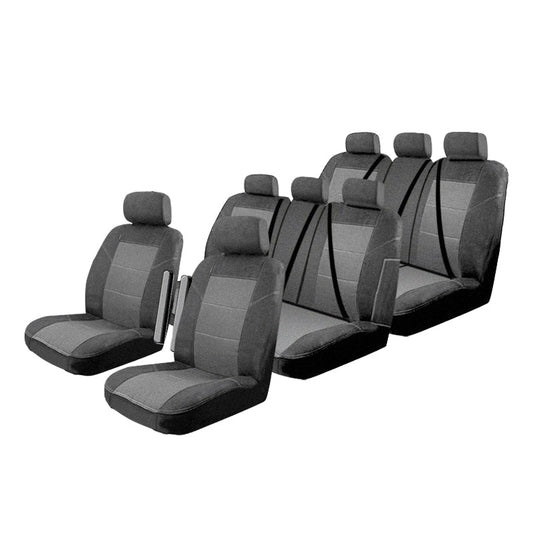 Velour Seat Covers suits Mercedes Vito Viano CDI Van 7/2005-6/2012 3 Rows