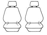 Esteem Velour Seat Covers Set Suits Daewoo Espero CD 4 Door Sedan 03/1995-07/1997 2 Rows