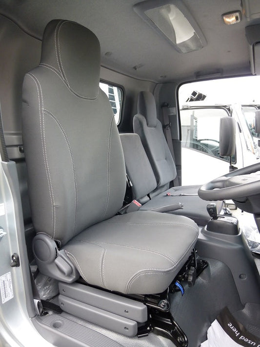 Wet Seat Grey Neoprene Seat Covers Suits Isuzu NPR Truck 2009-On