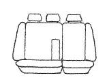 Velour Seat Covers Set Suits Mitsubishi Pajero Exceed / GLX Wagon 2000-2003 3 Rows