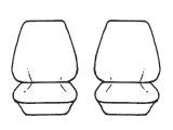 Custom Made Esteem Velour Seat Covers Suits Nissan Gazelle 2 Door Coupe 1981-1986 2 Rows