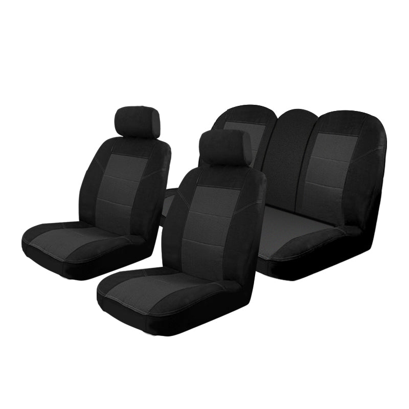 Seat Covers Set Suits Holden Commodore VF SS-V Redline Sedan 6/2013-9/2017 Esteem Velour 2 Rows Black