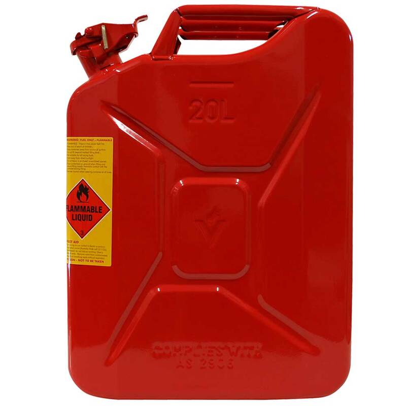 20 Litre Metal Fuel Can - Red Jerry Can 43M1097