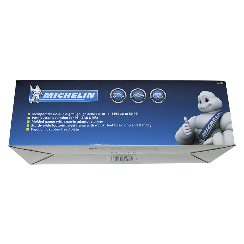 Michelin Digital Single Barrel Tyre Foot Pump 12208