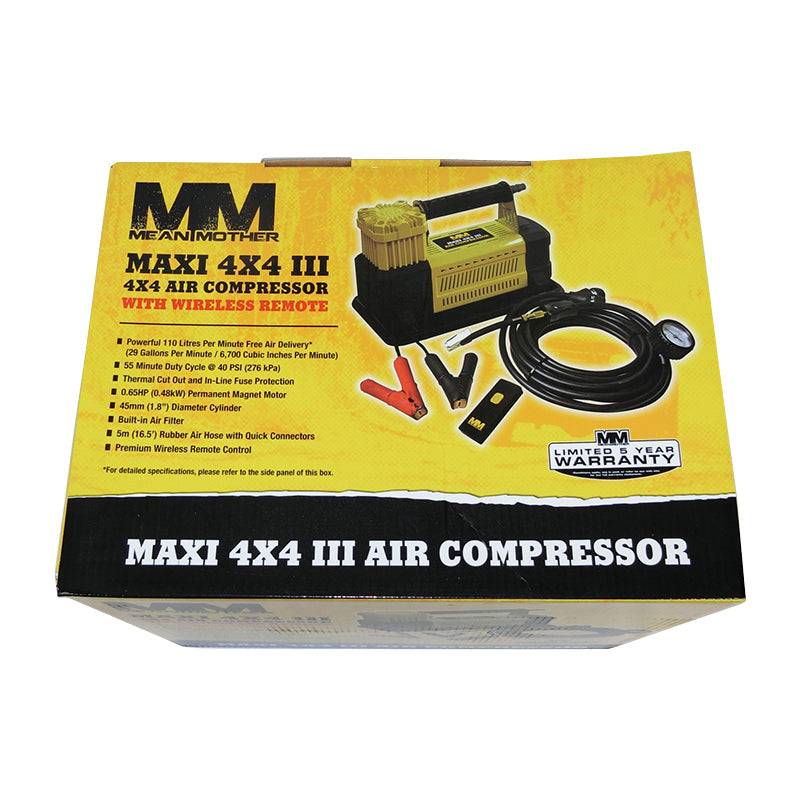 Mean Mother Pro Air Compressor Maxi 3 Car 4x4 110 Litre/ Min MMACM3