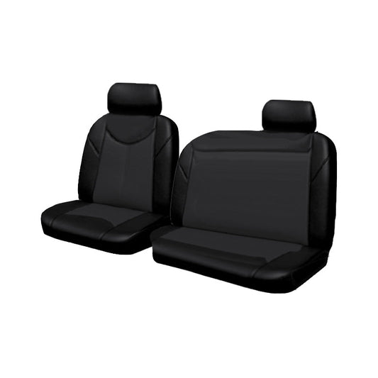 Custom Seat Covers Leather Look Black Suits Mazda BT-50 Single Cab 11/2011-7/2020 TMD.BT50S.11TORO.BK