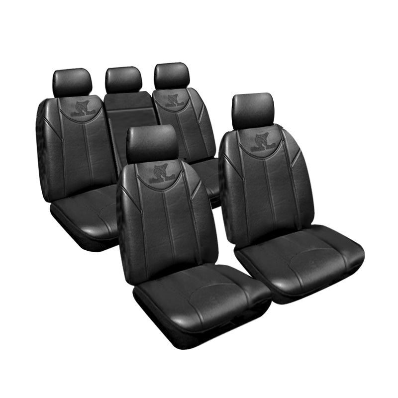 Seat Covers Set Suits Nissan X-Trail T32 Wagon 3/2014-2022 Leather Look Black 2 Rows