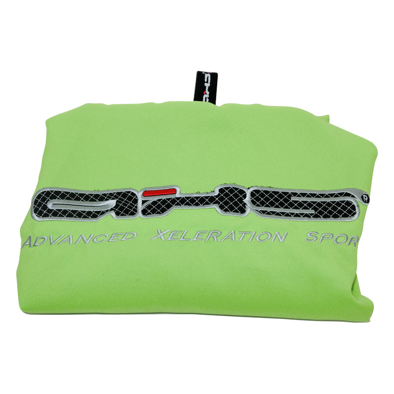 Original AXS Single Front Seat Cover - Lime Green  With Black Embroidered Logo Airbag Safe AXSLIM