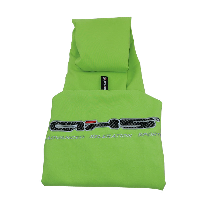 Original AXS Single Front Seat Cover - Lime Green  With Black Embroidered Logo Airbag Safe AXSLIM