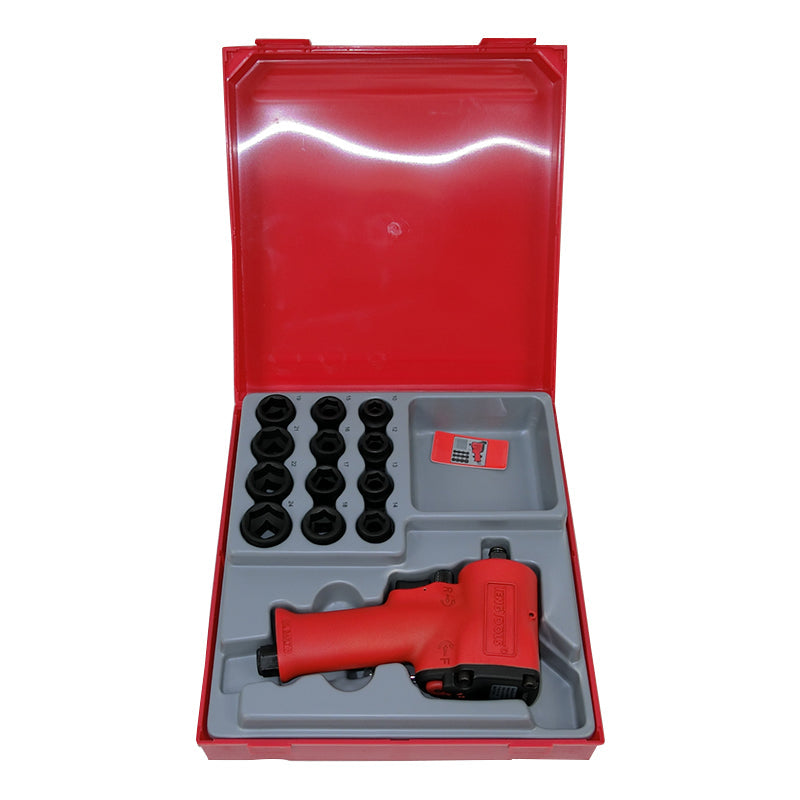 Teng Tools - Stubby Air Compact Impact Gun Socket Set 13pc TTDAWM13M