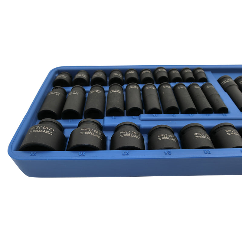 Rytool 46 Piece 3/8" & 1/2" Drive Metric Impact Socket Set DL34T46K