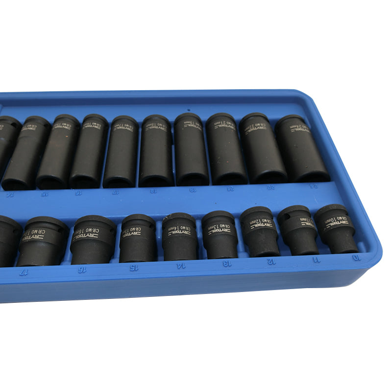 Rytool 46 Piece 3/8" & 1/2" Drive Metric Impact Socket Set DL34T46K