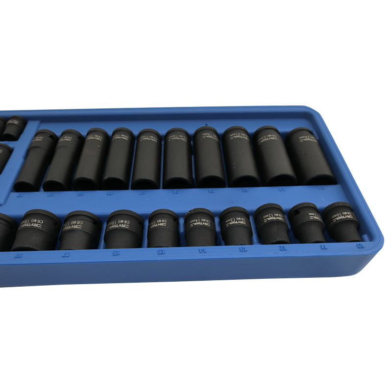 Rytool 46 Piece 3/8" & 1/2" Drive Metric Impact Socket Set DL34T46K