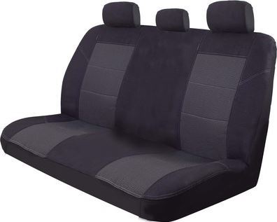 Esteem Velour Rear Seat Covers Size 06H Universal Fit Black