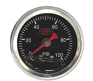 Saas 41mm 1 1/2 Inch Liquid Filled Fuel Pressure Gauge Black SG100B