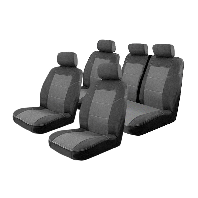 Esteem Velour Seat Covers Set Suits Volkswagen Caddy SWB Trendline 5 Seater Van 6/2017-On 2 Rows