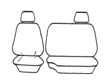 Canvas Seat Covers Suits Mazda BT-50 Single Cab 11/2011-7/2020 Airbag Deploy Safe OUT6583DSCHA