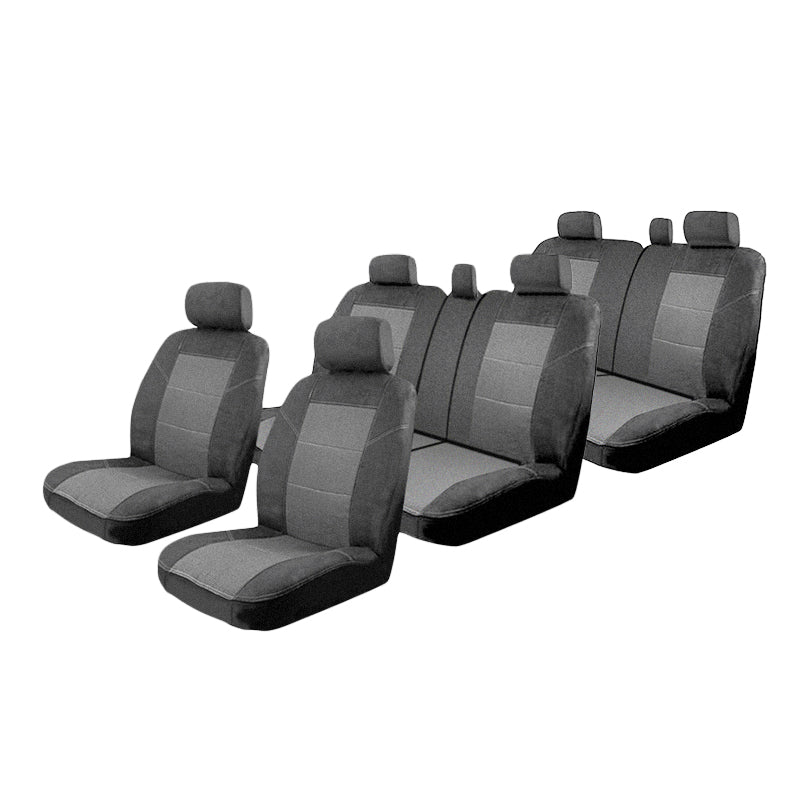 Esteem Velour Seat Covers Set Suits Toyota Landcruiser 200 VX /Sahara 8-Seater Wagon 11/2007-On 3 Rows