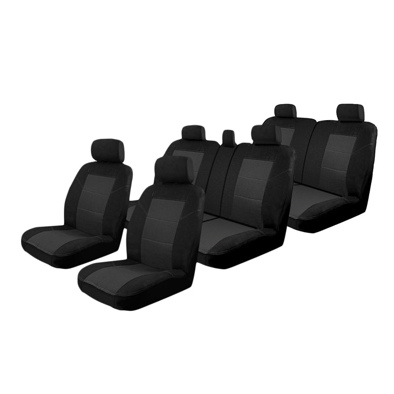 Esteem Velour Seat Covers Set Suits Toyota Landcruiser VX/Sahara 7 Seater Wagon 2010-On 3 Rows