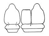 Custom Made Esteem Velour Seat Covers suits Toyota Liteace 6S Van 1986-1987 1 Row