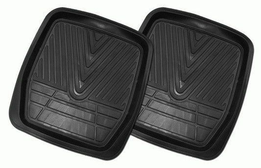 Floor Mats Rear Rubber High Country Black One Pair FMHR201