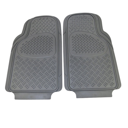 Sentry Rubber Floor Mats Front - Grey Pair 4592015