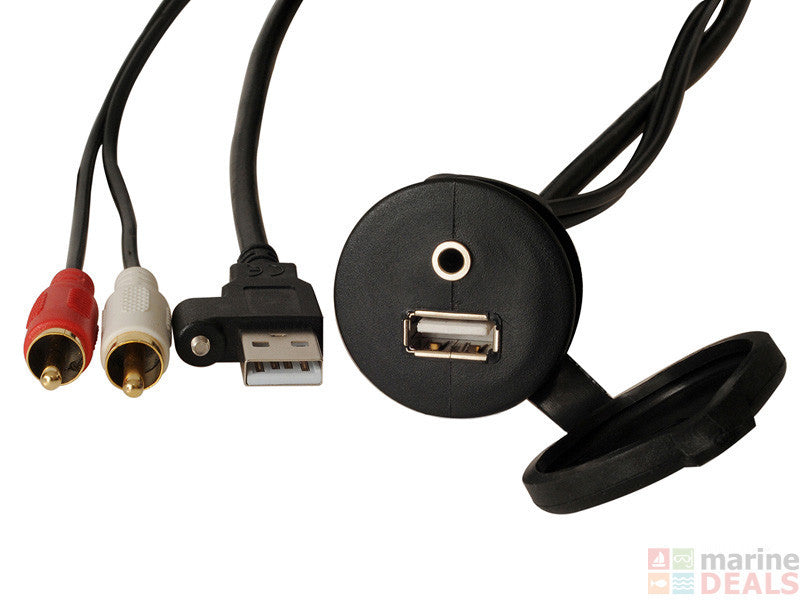 Fusion Panel Mount USB & 3.5mm AUX connector MS-CBUSB3.5