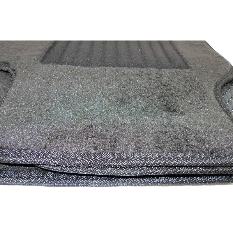 Majestic Luxus Mats Plush Pile Carpet  Set of 4 Floor Mats Black