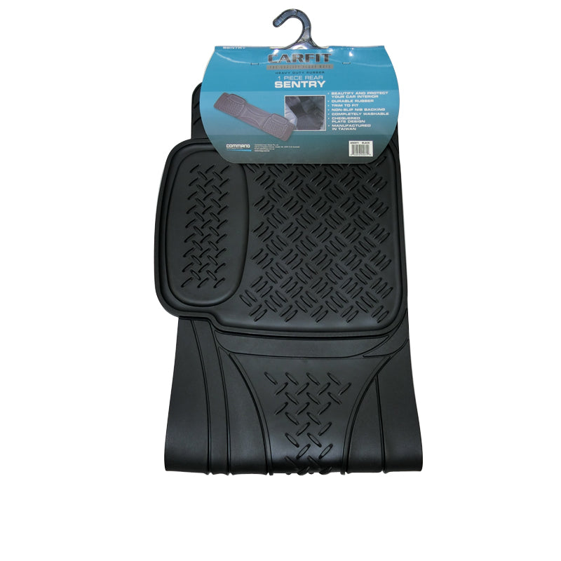 Sentry Rubber Floor Mats - 1 Piece Rear Black 4592071