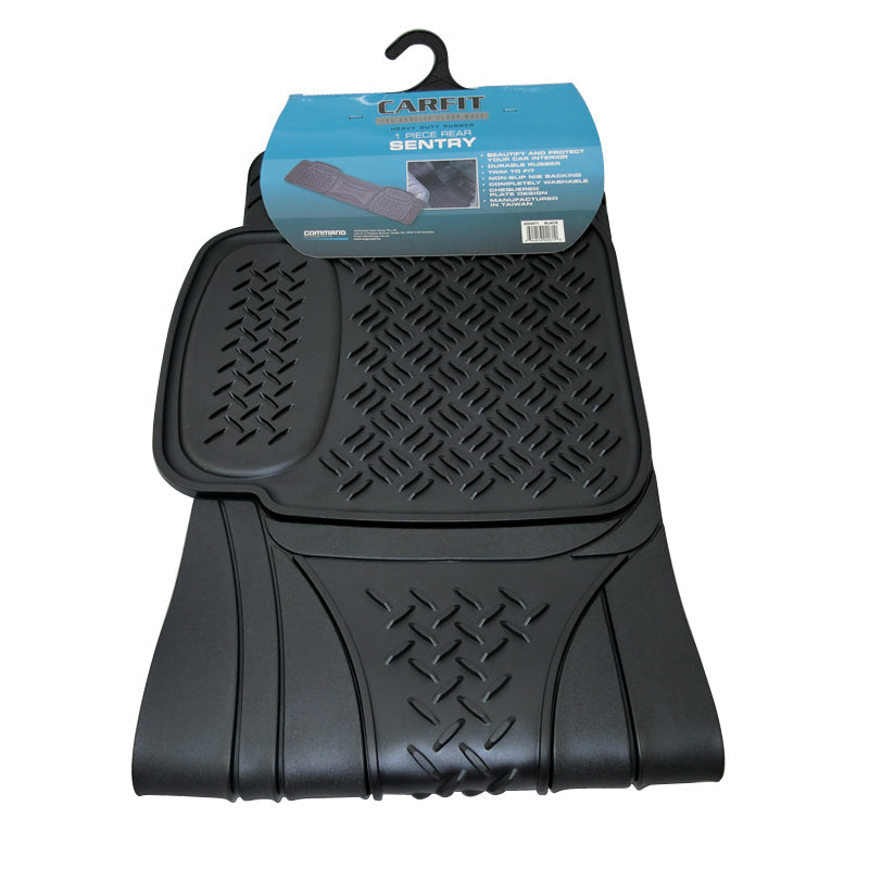 Sentry Rubber Floor Mats - 1 Piece Rear Black 4592071