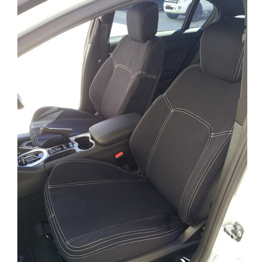 Wet Seat Neoprene Seat Covers suits Toyota Hilux GUN126R Workmate Dual Cab Ute 9/2015-On Black