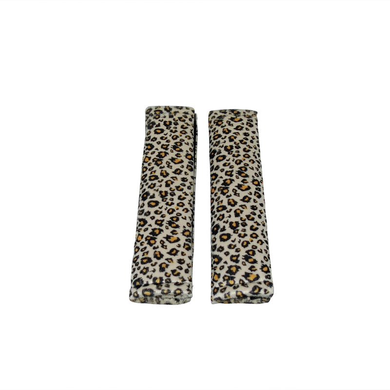 Leopard Print Seat Belt Pads Pair