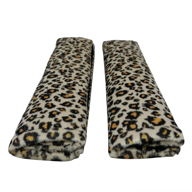 Leopard Print Seat Belt Pads Pair