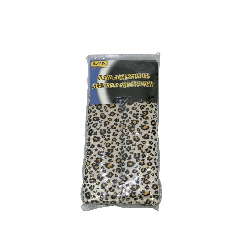 Leopard Print Seat Belt Pads Pair