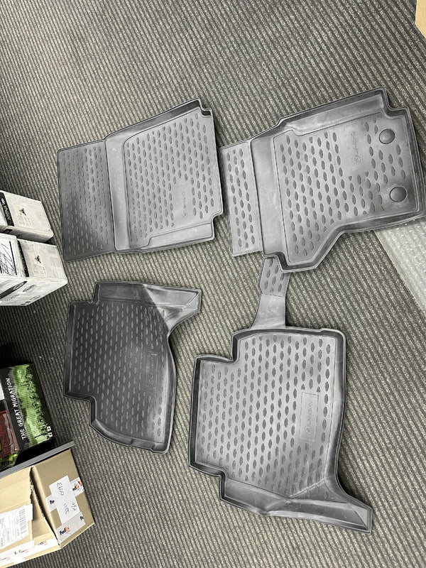 3D Rubber Floor Mats suits VW Amarok Double Cab 2010-2018 4 Piece Front & Rear EXP.NLC.51.51.210K