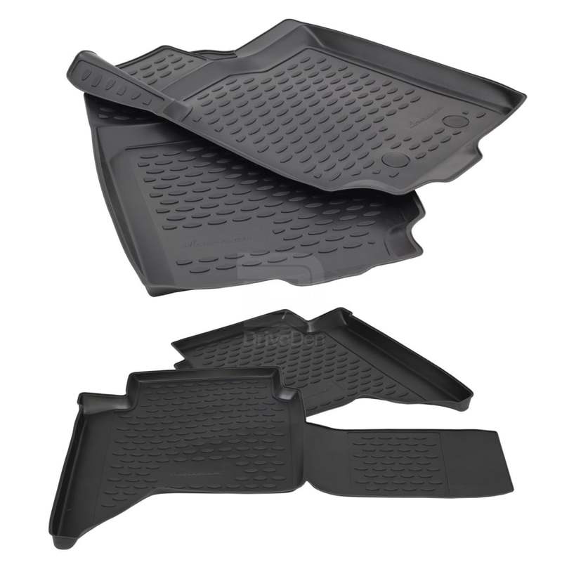 3D Custom Floor Mats Suits Ford Ranger PX PX2/3 Dual Cab 2011-On Rubber 4 Piece Front & Rear EXP.NLC.3D.16.63.210K