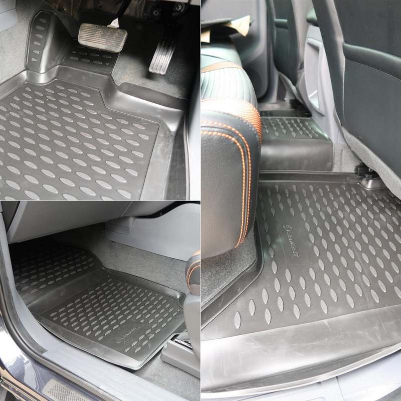 3D Custom Floor Mats Suits Ford Ranger PX PX2/3 Dual Cab 2011-On Rubber 4 Piece Front & Rear EXP.NLC.3D.16.63.210K