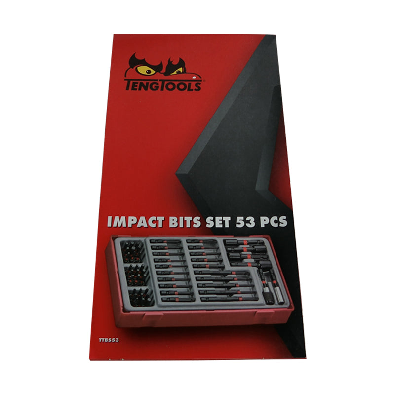 Teng Tools Complete Impact Bits Tray Set 53 Piece TTBS53