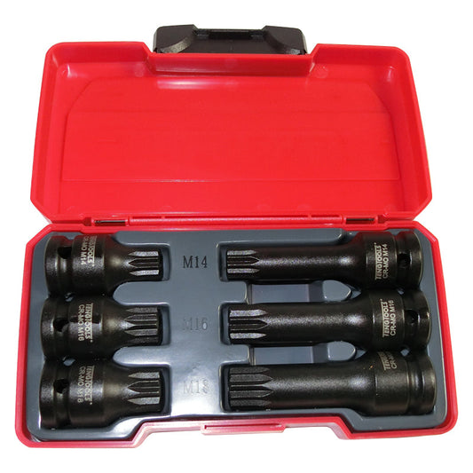 Teng Tools Impact Spline XZN Socket Set 6 Piece T9206