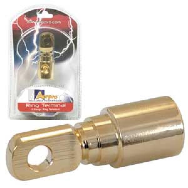 2Ga Ring Terminal Single Set Screw Gold Plated AP609