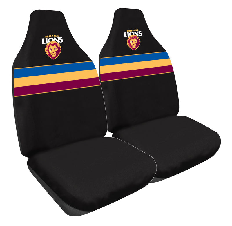 AFL Seat Covers Brisbane Lions Size 60 Front Pair