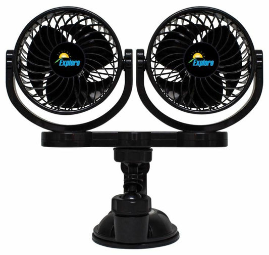 Explore 12V Twin Fan Dual 130mm Blades YFD512